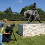 Dreharbeiten auf der Ranch von Corinna und Michael Schumacher. Givrins/Schweiz, Juli 2013