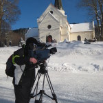 Olli Behrens, Dreharbeiten über den „Monsterbakken.“ Auf dieser Skiflugschanze sind Flüge über 250 Meter möglich. Vickersund/Norwegen, Januar 2011