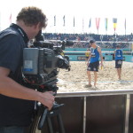 Kai Glawe, Dreharbeiten Beachvolleyball Europameisterschaft. Berlin, September 2010